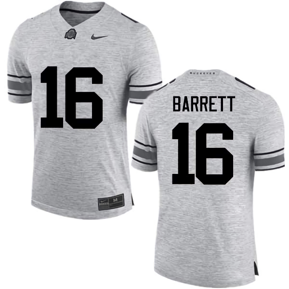 J.T. Barrett Ohio State Buckeyes Men's NCAA #16 Nike Gray College Stitched Football Jersey QUR4756WR